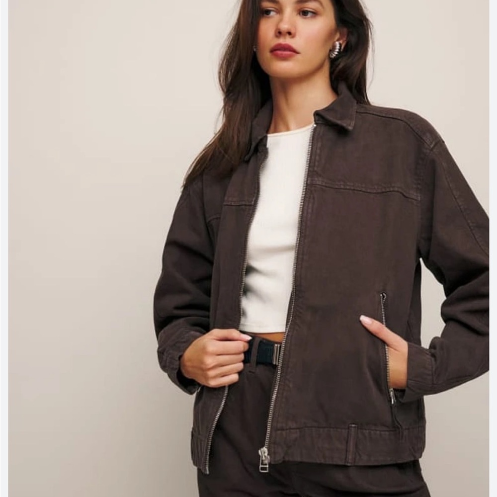 Reformation Maverick moto denim jacket
